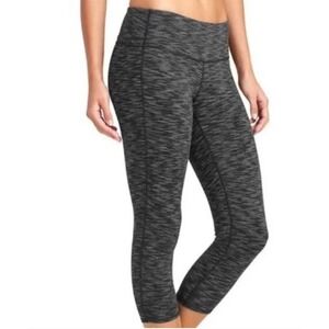 Athleta Space Dye Cropped Leggings Women Size S Gray Heathered Yoga Pants